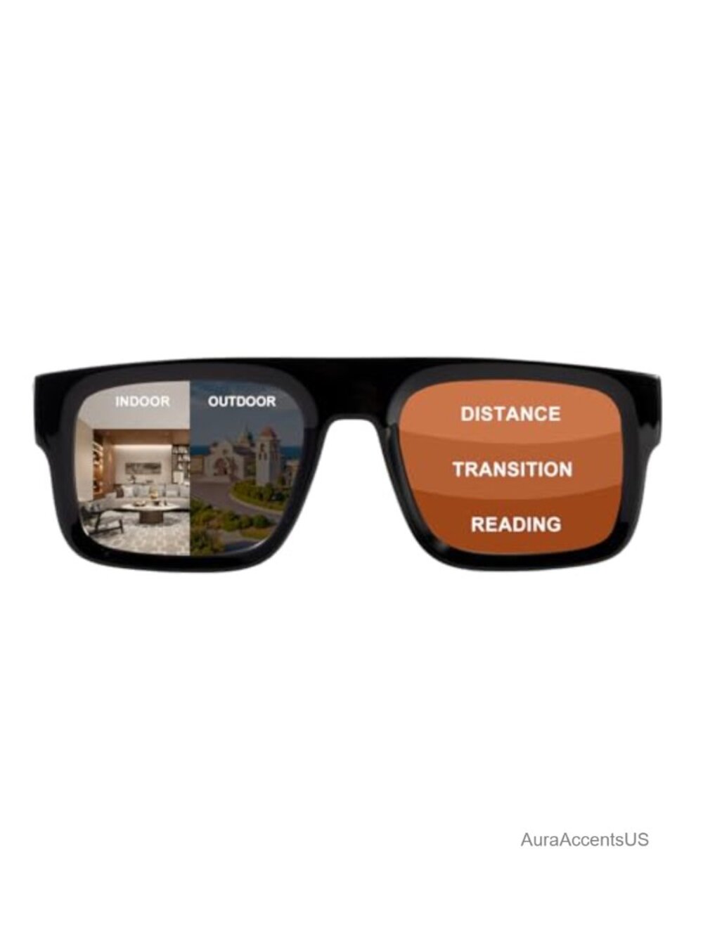 Progressive Multifocal Reading Glasses Photochromic Blue Light Blocking Aviator
